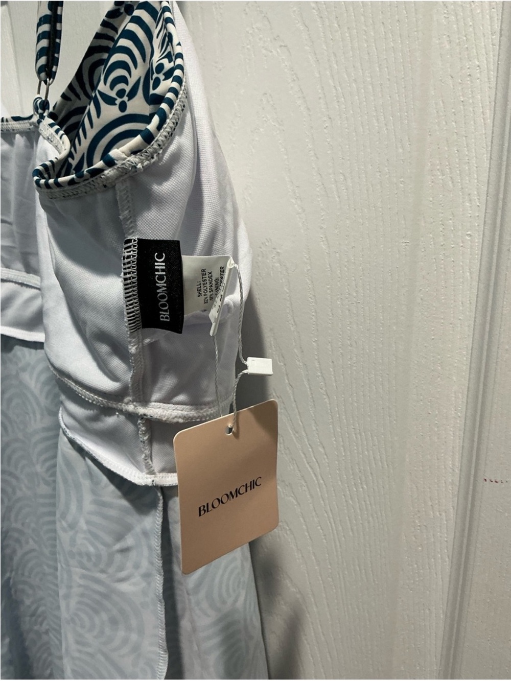 Sold ** BloomChic Navy and White Swim Mini with Geometric Fans - Picture 9 of 12